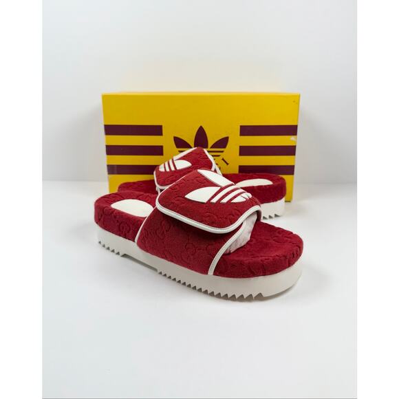 Size 11UK/12US - Gucci x Adidas Red Platform Sandals NEW main image 7